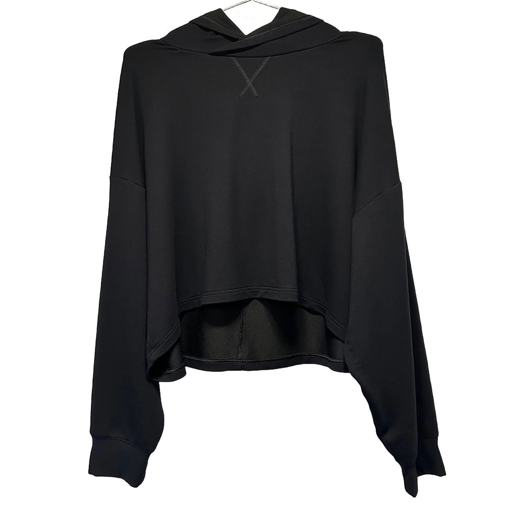 Crop‎ Yoga Workout Hoodie • Women's XL • black